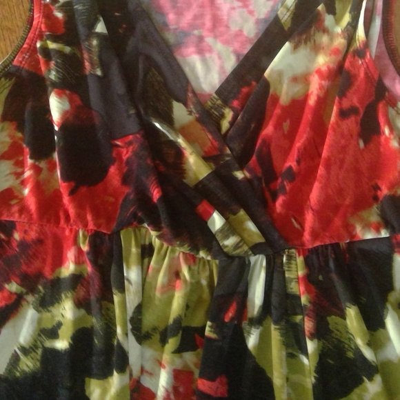 Motherhood Maternity Large Colorful Floral Print Sleeveless Dress - Picture 8 of 10